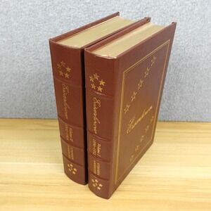 Eisenhower by Stephen Ambrose 2 Volume Set Easton Press Leather Bound Collector